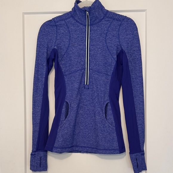 Lululemon Athletica Blue Quarter-Zip Pullover - Picture 1 of 10